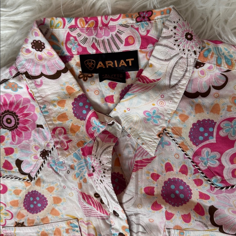 Ariat cowgirl button down shirt size XXL - Picture 3 of 6